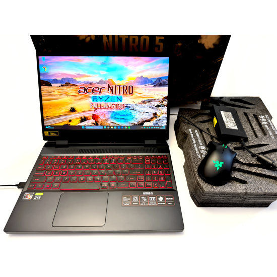 Gamingowy Laptop Acer Nitro Ryzen 12-wątk Nvidia RTX 8GB 144Hz Win11 Do Gier Pracy